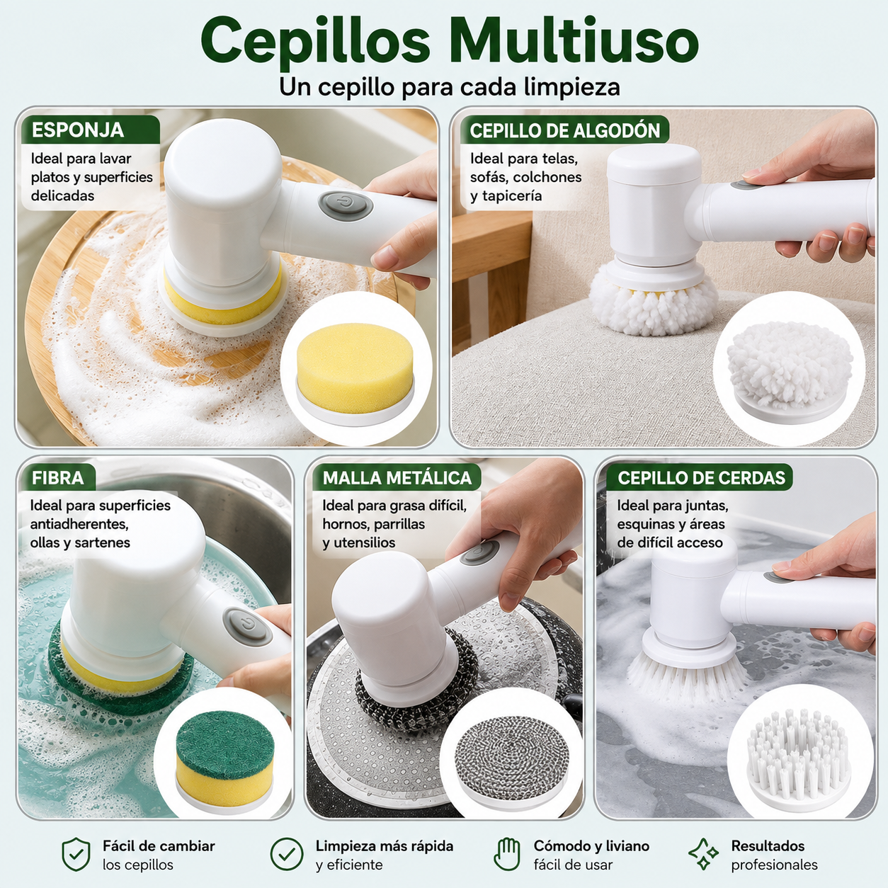 Cepillo Eléctrico 5 en 1