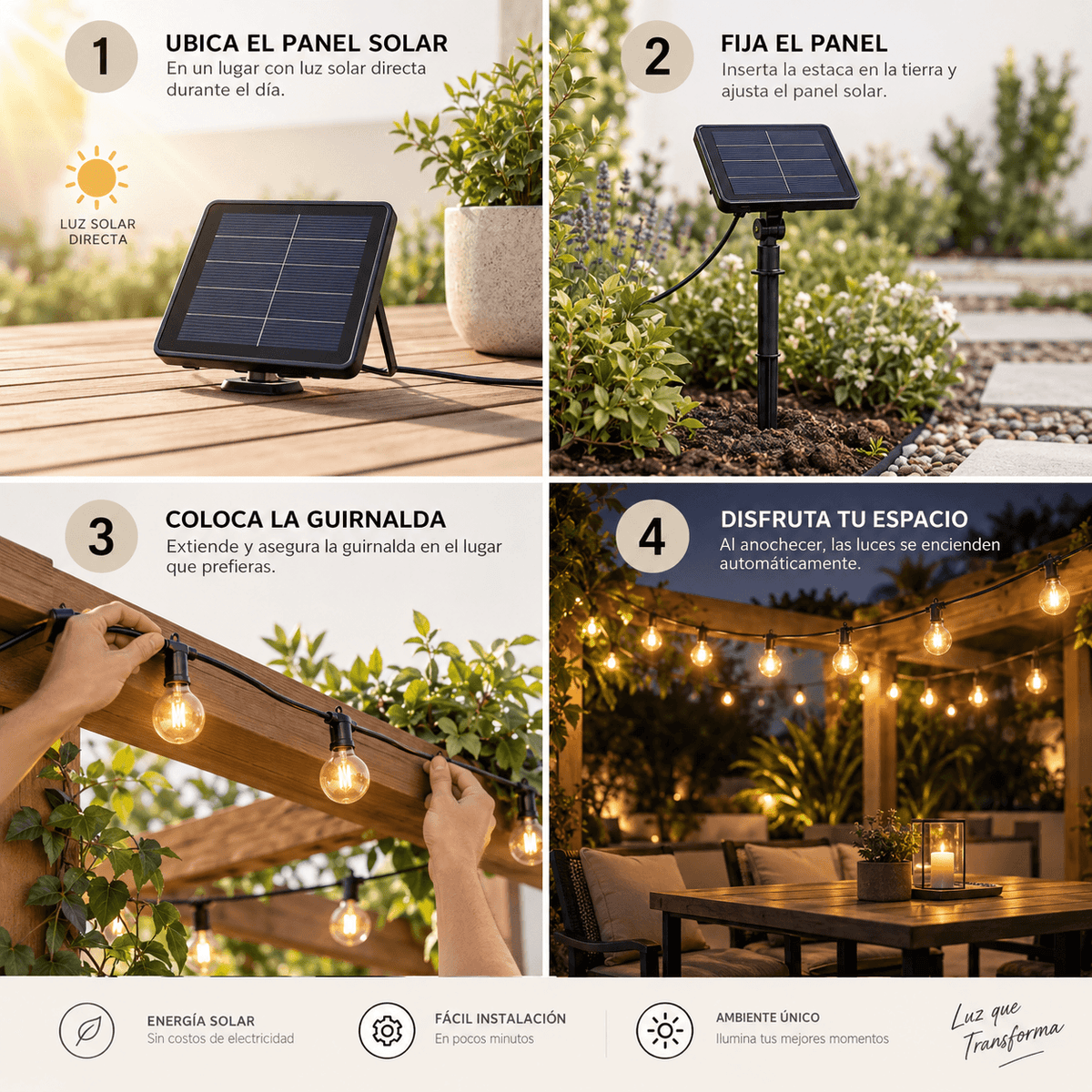 EcoLuz Patio - OFERTA 2x1. Ilumina el ambiente de manera natural