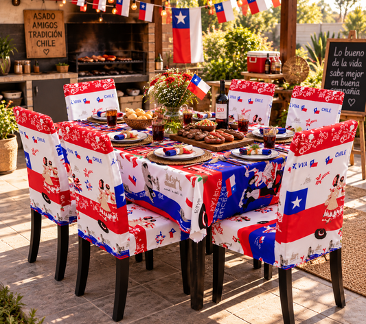 Mantel Dieciochero + 6 fundas de Silla